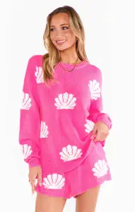 Boardwalk Shorts ~ Hot Pink Shell Knit(XS)