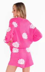 Boardwalk Shorts ~ Hot Pink Shell Knit(XS)