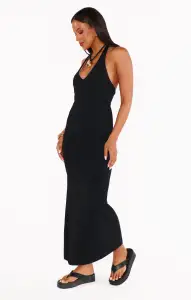 Kate Halter Dress ~ Black Knit(XS)