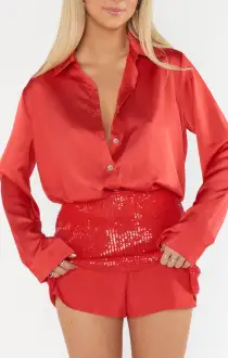 All Night Skort ~ Red Sequins(XS)