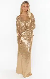 Thrill Top ~ Gold Shiny Stretch(XS)