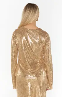 Thrill Top ~ Gold Shiny Stretch(XS)