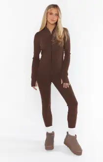 Lodge Onesie ~ Winter Rib Chocolate(XS)