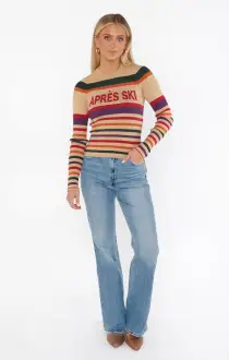 Slopes Sweater ~ Apres Ski Stripe(XS)