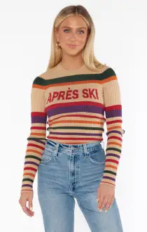 Slopes Sweater ~ Apres Ski Stripe(XS)