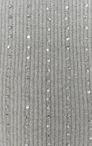 Social Sweater Dress ~ Silver Sequins Knit(XS)