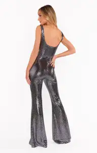 Lively Jumpsuit ~ Silver Shiny Stretch(XS)