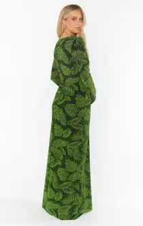 Lopez Dress ~ Palm Sparkle Stretch(XS)