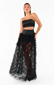 Meet Me at Midnight Skirt ~ Black Ruffle Tulle(XS)