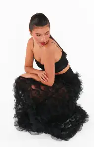 Meet Me at Midnight Skirt ~ Black Ruffle Tulle(XS)