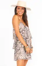 Suarez Ruffle Dress ~ Snake n Shake(XS)