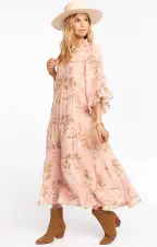 Viola Maxi Dress ~ Hydrangea Blooms(XS)