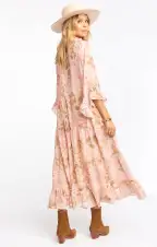 Viola Maxi Dress ~ Hydrangea Blooms(XS)