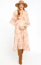 Viola Maxi Dress ~ Hydrangea Blooms(XS)