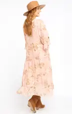 Viola Maxi Dress ~ Hydrangea Blooms(XS)