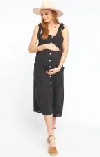 Lucas Midi Dress ~ Black(XS)