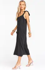 Lucas Midi Dress ~ Black(XS)