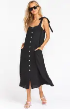 Lucas Midi Dress ~ Black(XS)