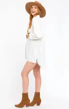Johns Button Down Shirt ~ White Linen(XS)