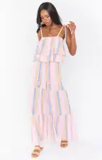 Klum Ruffle Top ~ Paradise Stripe(XS)