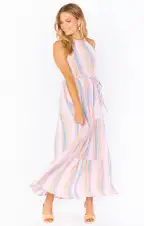 Isabella Maxi Dress ~ Paradise Stripe(XS)
