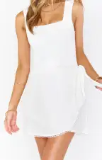 Iva Wrap Skirt ~ White Linen