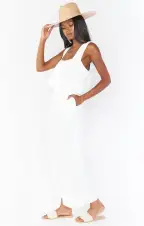 Tara Crop Top ~ White Linen(XS)