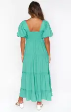 Linds Midi Dress ~ Parakeet Linen(XS)