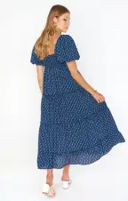Linds Midi Dress ~ Red White and Mu(XS)