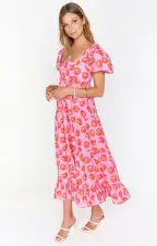 Linds Midi Dress ~ Spicy Tomato(XS)