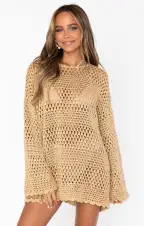 Paula Pullover ~ Latte Crochet(XS)