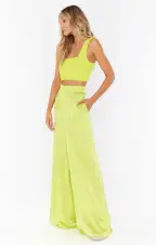 Irwin Pants ~ Citrine Luxe Satin(XS)
