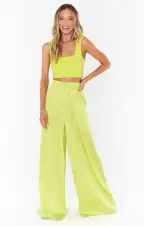 Irwin Pants ~ Citrine Luxe Satin