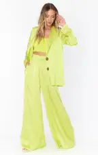 Irwin Pants ~ Citrine Luxe Satin(XS)