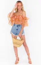 Rossella Ruffle Top ~ Flirty Floral(XS)