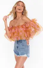 Rossella Ruffle Top ~ Flirty Floral(XS)