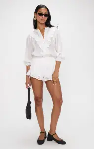 French Blouse ~ White Eyelet(XS)