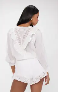 French Blouse ~ White Eyelet(XS)