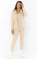 Lazy Chic Blazer ~ Tan Knit(XS)