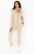 Lazy Chic Jogger ~ Tan Knit(XS)