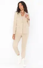 Lazy Chic Blazer ~ Tan Knit(XS)