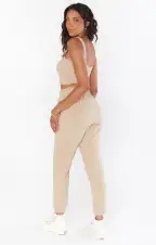 Lazy Chic Jogger ~ Tan Knit(XS)