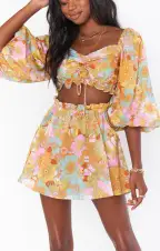 Swing Skirt ~ Groovy Blooms(XS)