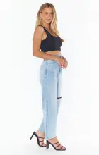 Ansley Crop Top ~ Black Stretch(XS)