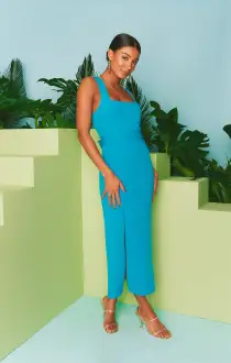 Eden Midi Dress ~ Teal Stretch(XS)