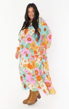 Birdie Maxi Dress ~ Flower Market(XS)
