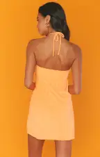 Outgoing Mini Dress ~ Orange Terry(XS)