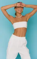 Kenny Scarf Top ~ White Linen(XS)