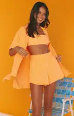 Parker Button Down ~ Orange Terry(XS)