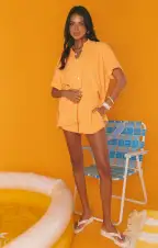 Russell Shorts ~ Orange Terry(XS)